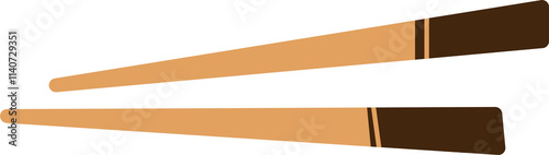 Chopsticks Symbol, Japanese Culture, Simple, Flat Illustration