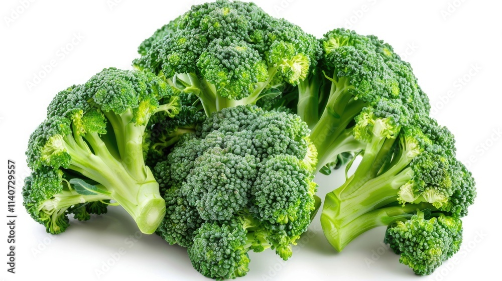 Broccoli White Background. Fresh Raw Broccoli Isolated on Clean White Surface Broccoli White Background. Fresh Raw Broccoli Isolated on Clean White Surface