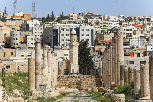 Roman ruins in the Jordanian city of Jerash (Gerasa of Antiquity), capital and largest city of Jerash Governorate, Jordan #1140730913