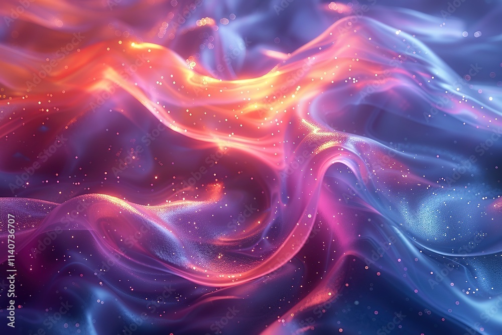 Fototapeta premium A colorful, swirling pattern of pink, blue, and orange