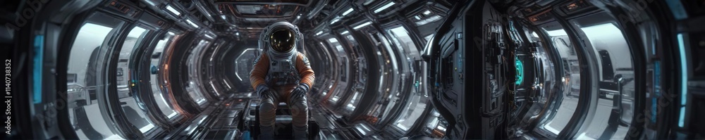 astronaut in futuristic spaceship inside cramped quarters, spacship compartment, cramped space, astronaut quarters astronaut in futuristic spaceship inside cramped quarters, spacship compartment, cramped space, astronaut quarters
