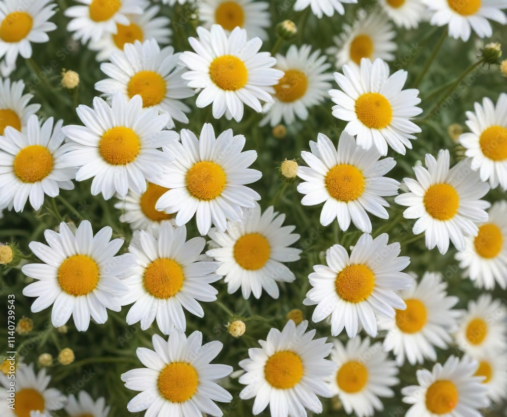 Chamomile flowers with a soft and gentle color palette, soft, soothing Chamomile flowers with a soft and gentle color palette, soft, soothing