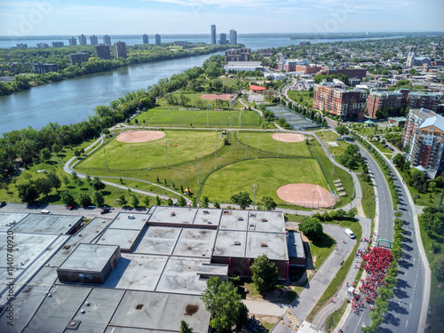 base ball fields, Verdun, montreal, quebec, canada