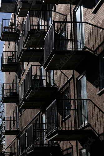 facade of a building and shadows