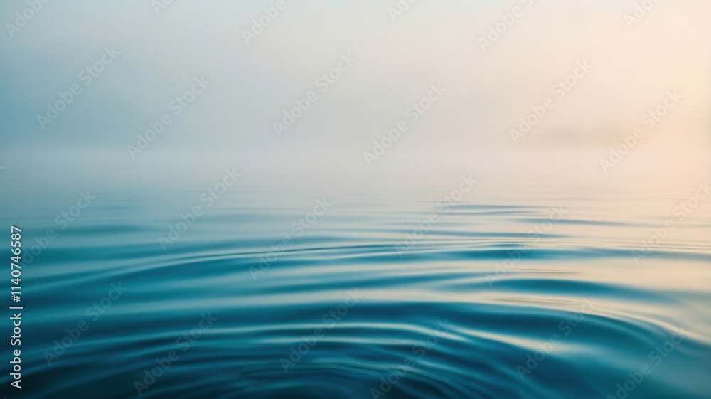 Body of water with a foggy sky in the background Body of water with a foggy sky in the background