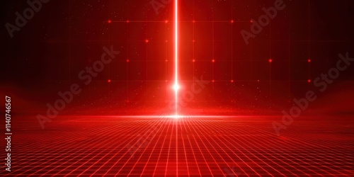 Red background with a glowing red line