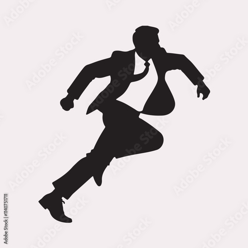 Silhouette of business man 