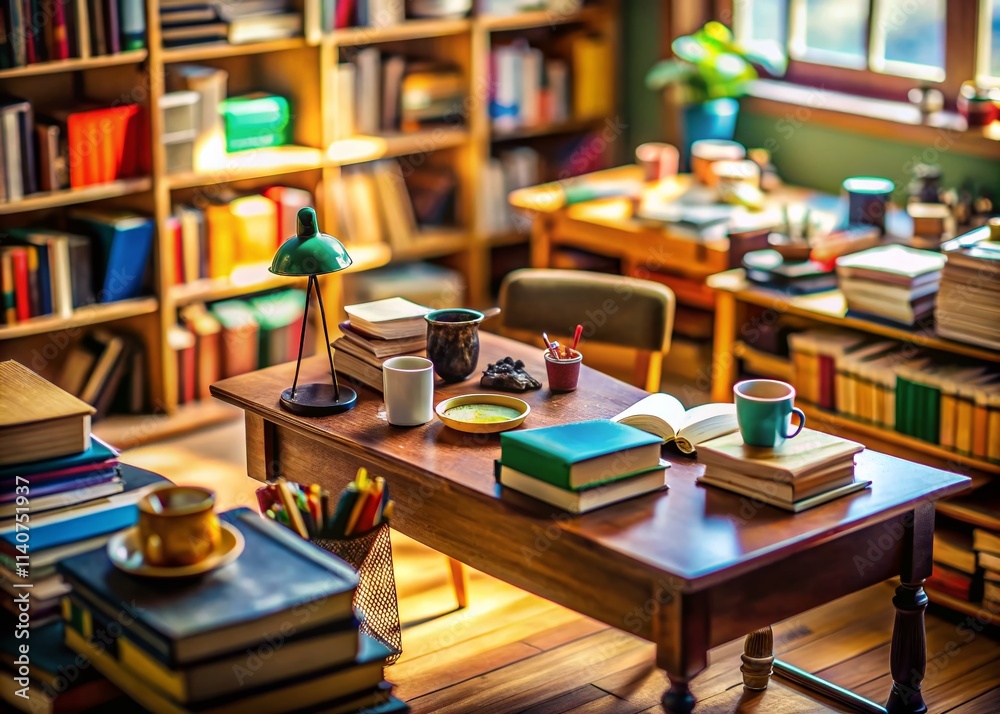 Tilt-Shift Miniature Teacher's Desk - Classroom Desk Photography, School Desk, Tiny World, Miniature Photography, Diorama Tilt-Shift Miniature Teacher's Desk - Classroom Desk Photography, School Desk, Tiny World, Miniature Photography, Diorama