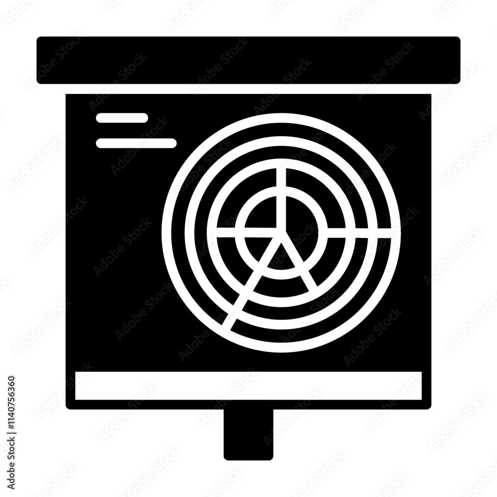 Radar Pie Chart Solid Style Icon Radar Pie Chart Solid Style Icon