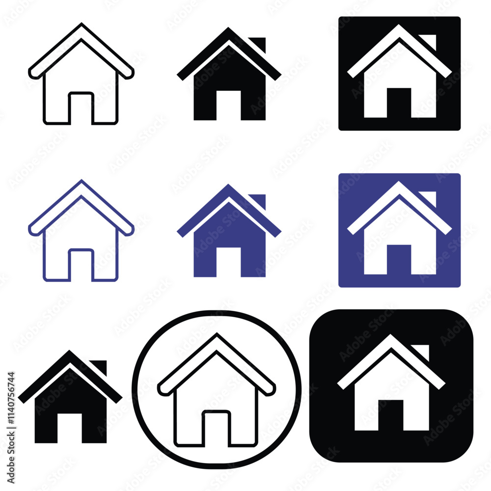 House symbol. House set icon. Home flat icon set vector illustration House symbol. House set icon. Home flat icon set vector illustration