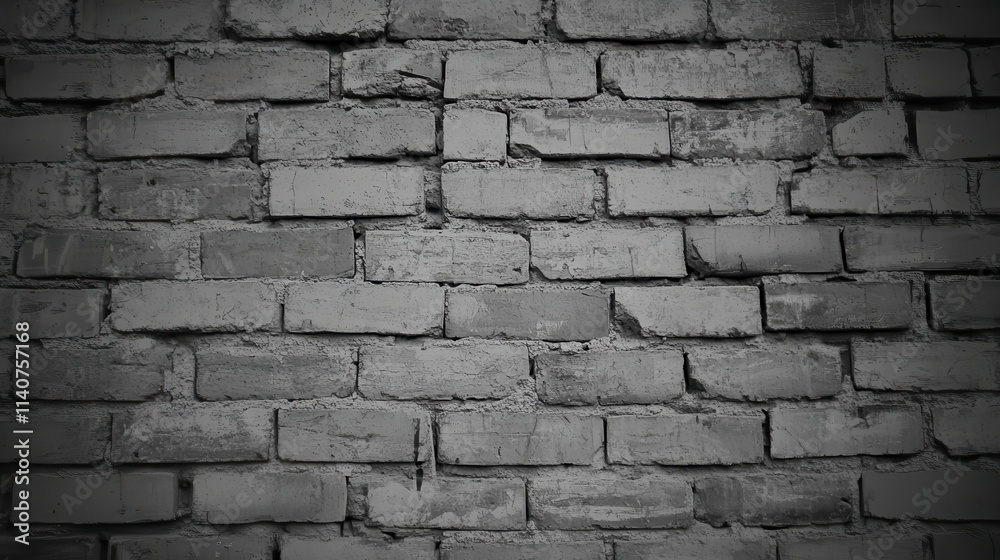 Obraz premium Detailed Gray Brick Wall Texture - A Timeless Architectural Design