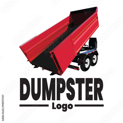 Dumpster vector logo design or removal and cleaning dumpster concept. Junk Removal logo , Hauling logo