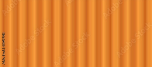 Orange corrugated paper background with wavy texture half cylinder shape. Simple minimal abstract pattern used as banner background, business card, cover, brochure. Art & Illustration.