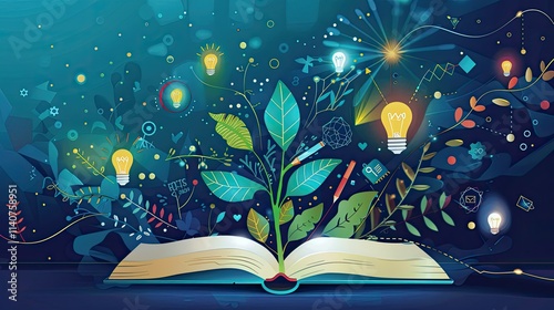 A book with an open page