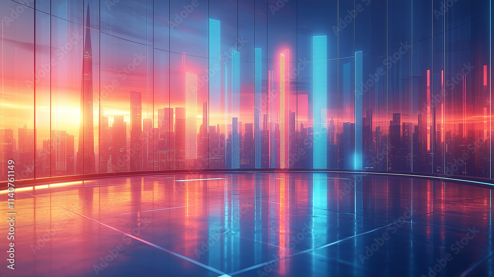 Futuristic financial abstract background