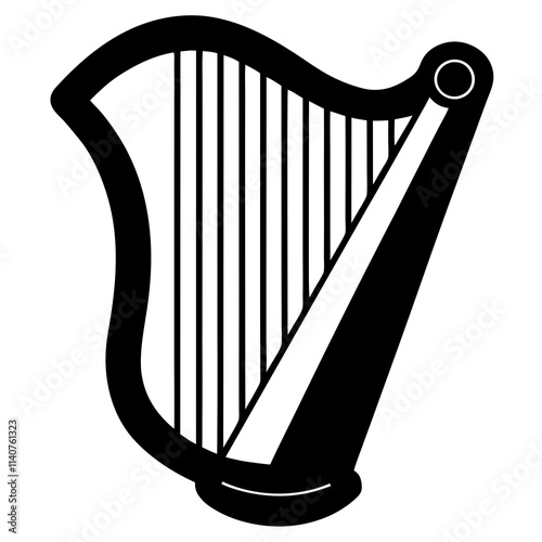 harp isolated on white background