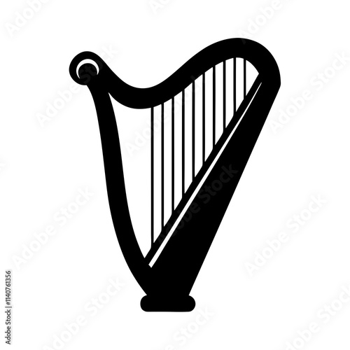 harp isolated on white background