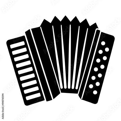 accordion isolated on white