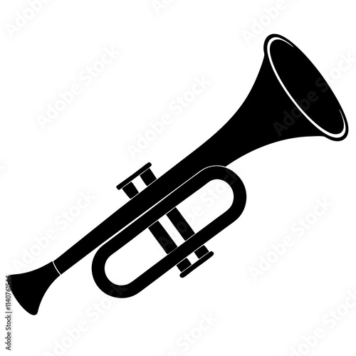 trumpet isolated on white