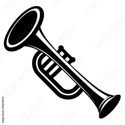 trumpet isolated on white
