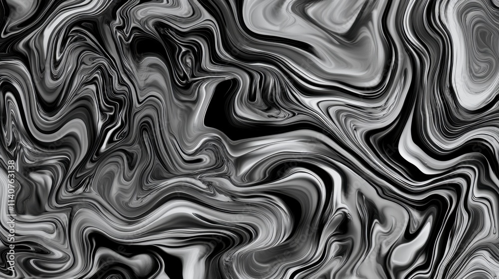 Fototapeta premium Stunning Black and White Abstract Marble Art Design
