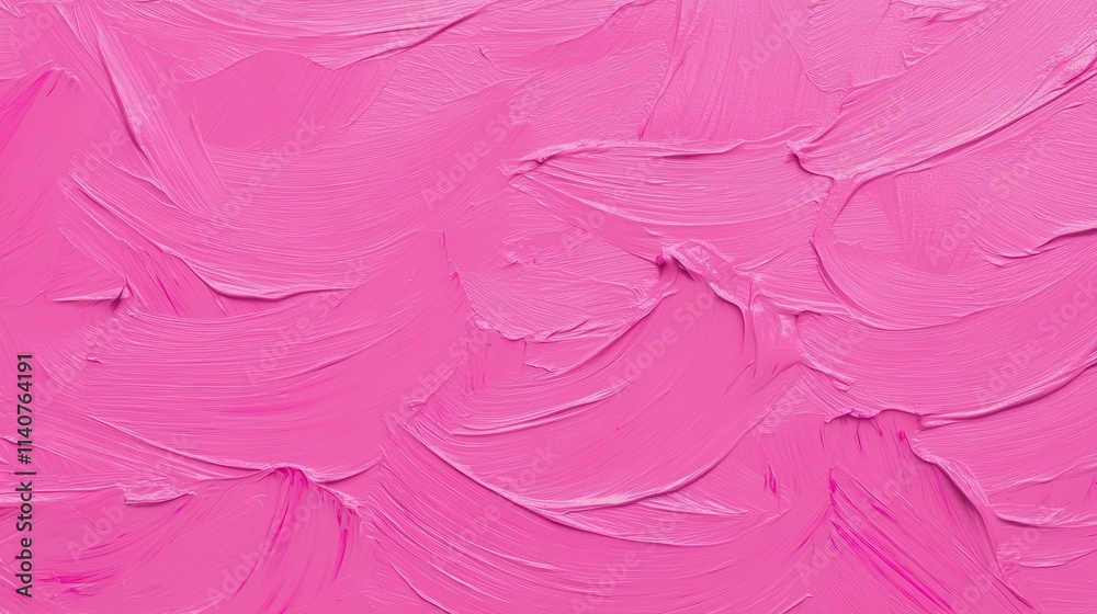 Fototapeta premium Stunning Pink Abstract Painting with Impasto Techniques