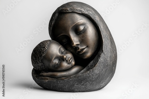 A beautiful sculpture depicting the loving embrace between a mother and her child, symbolizing care, tenderness, and the deep bond of family. Ideal for family-themed decor.