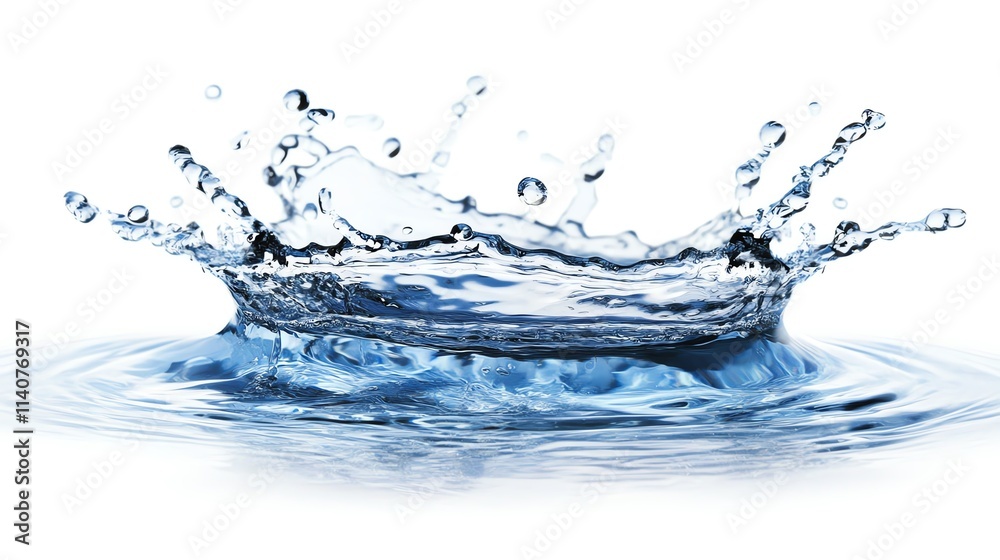 A beautiful splash of water creating ripples in a serene setting. A beautiful splash of water creating ripples in a serene setting.