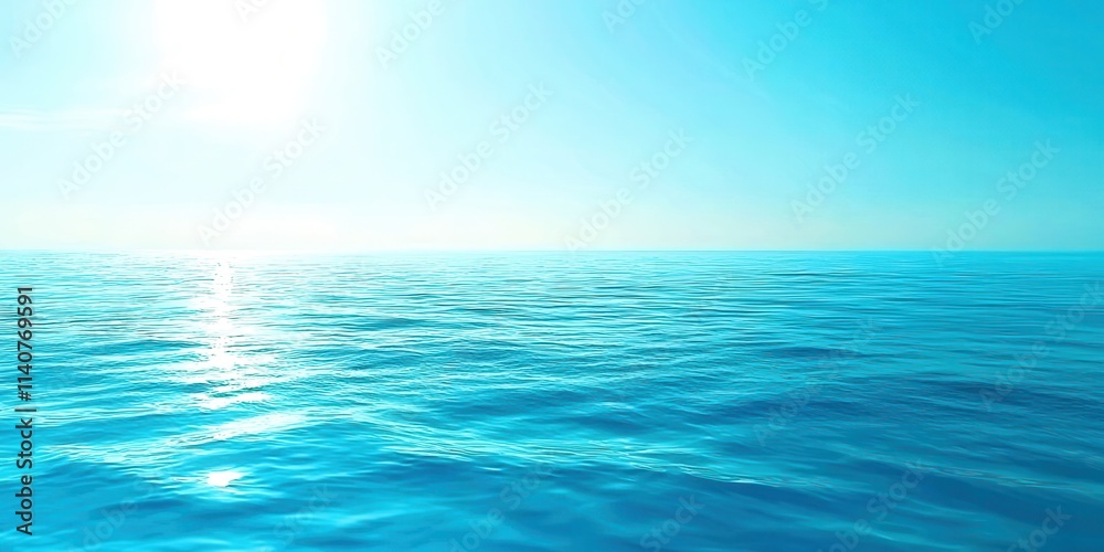 The ocean is blue and calm The ocean is blue and calm