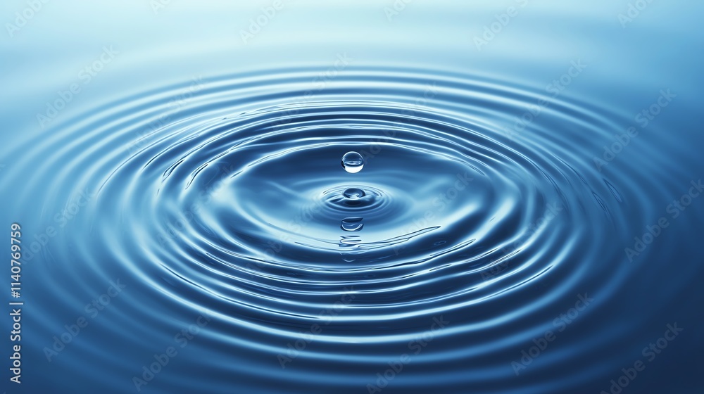 A serene water ripple effect creating calming circular patterns. A serene water ripple effect creating calming circular patterns.