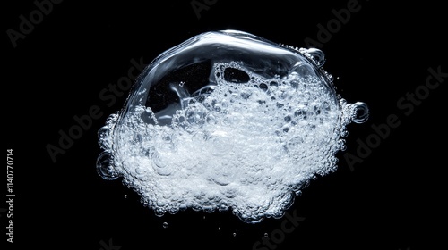 Close-up of a soap bubble bursting with vibrant patterns.