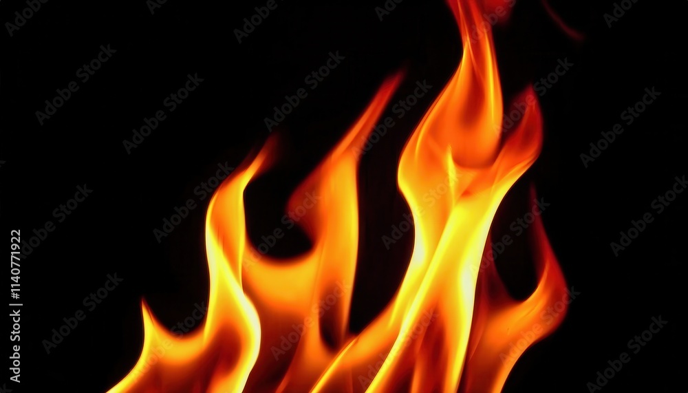 Bright Glowing Flames Close-Up on Black Background. Dramatic Fire Elements for Concepts of Heat, Passion, Danger, Survival, Energy, and Nature’s Power. Ideal for Visual Storytelling or Backgrounds Bright Glowing Flames Close-Up on Black Background. Dramatic Fire Elements for Concepts of Heat, Passion, Danger, Survival, Energy, and Nature’s Power. Ideal for Visual Storytelling or Backgrounds