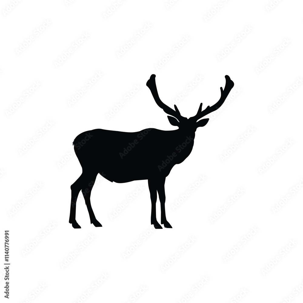 Naklejka premium deer silhouette vector