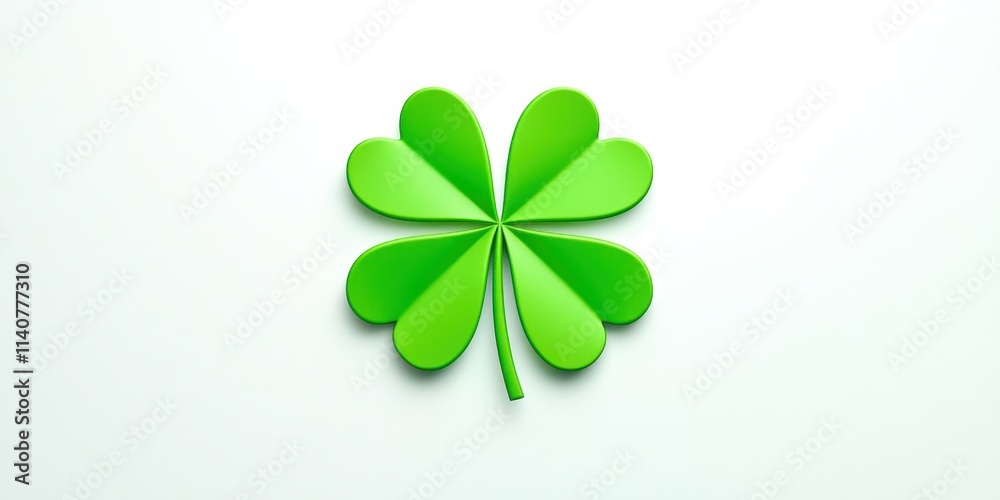 Green clover with four green leaves Green clover with four green leaves