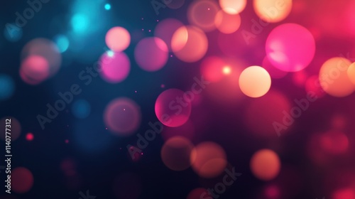 Colorful firework with bokeh background. New Year celebration, Abstract holiday background