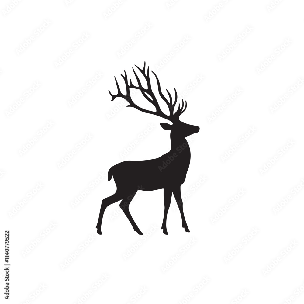 Fototapeta premium Deer Silhouette Vector