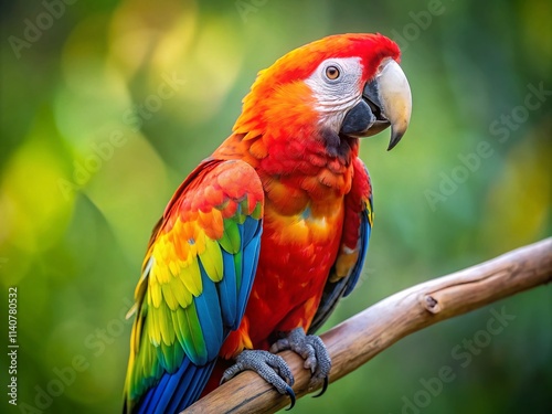 Vibrant Parrot Portrait, Colorful Bird Photography, Exotic Avian Image, Feathered Friend, Jungle Bird