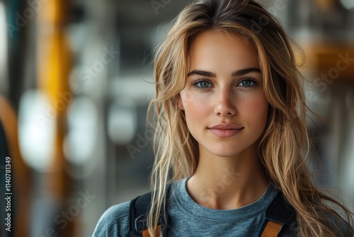 Wallpaper Mural Professional woman in engineering gear, posing confidently for corporate branding campaigns. Torontodigital.ca