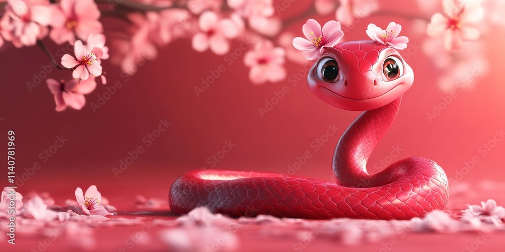 Fototapeta premium snake 2025year