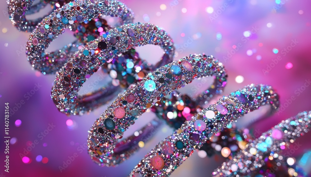 A vibrant, sparkling spiral design featuring multicolored glitter and shimmering elements against a dreamy, colorful background. A vibrant, sparkling spiral design featuring multicolored glitter and shimmering elements against a dreamy, colorful background.