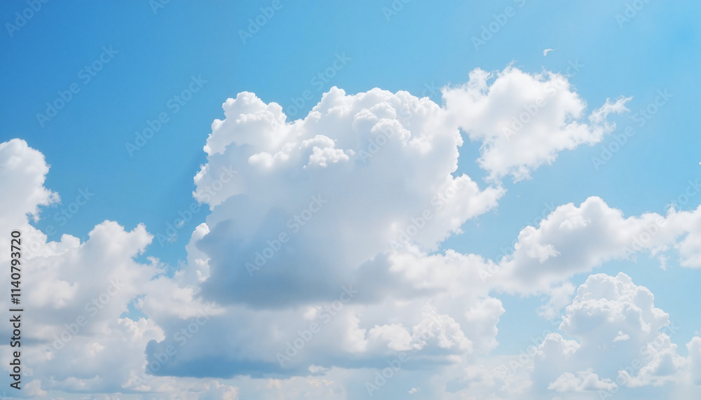Bright blue sky with fluffy white clouds. Bright blue sky with fluffy white clouds.