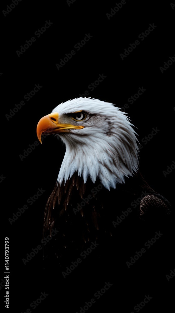 A detailed illustration of a majestic eagle against a dark background. A detailed illustration of a majestic eagle against a dark background.
