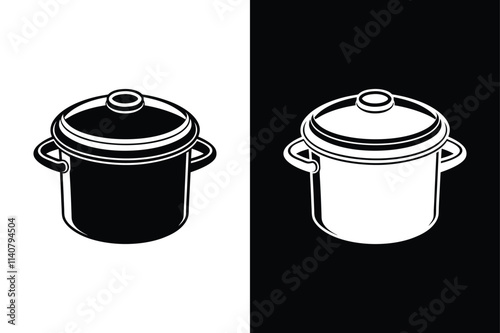 Stock pot icon vector on White Background ,Vector Art Illustration on white background.