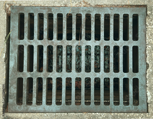 Cool background looking down a water grate photo