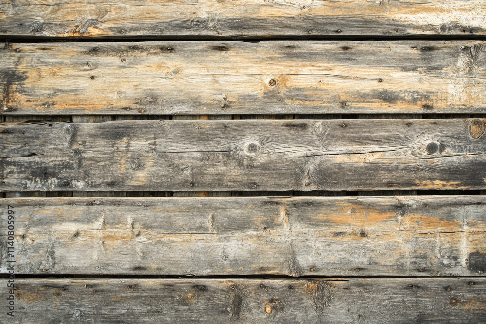 Weathered wooden planks with natural texture and grain details Weathered wooden planks with natural texture and grain details