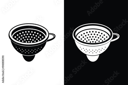 Strainer icon vector on White Background ,Vector Art Illustration on white background.