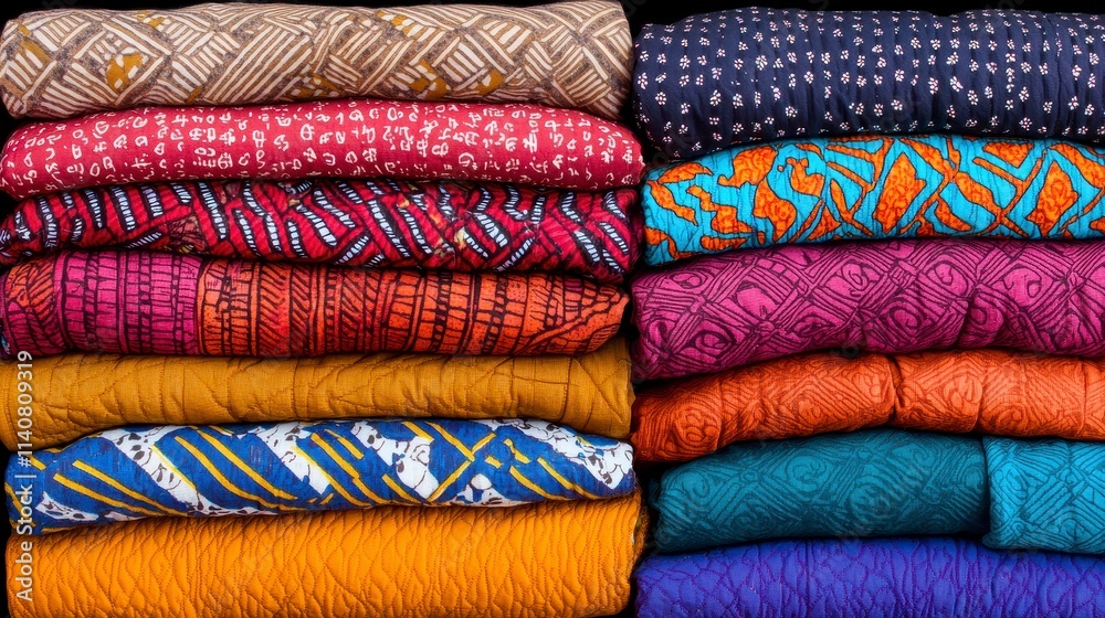 Vibrant Stack of Colorful Fabric Rolls, Textile Textures Vibrant Stack of Colorful Fabric Rolls, Textile Textures