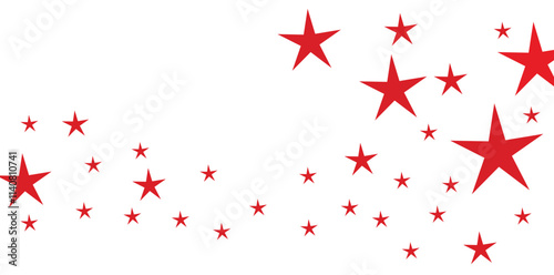 Fireworks on the red background. Free space for your text.