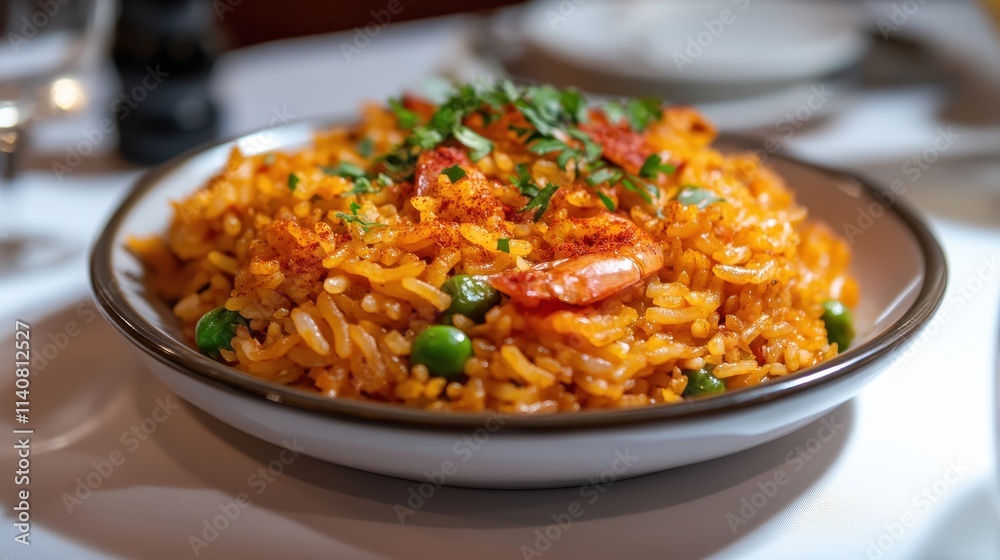 Vibrant Spanish Fried Rice with Delicate Grains Vibrant Spanish Fried Rice with Delicate Grains
