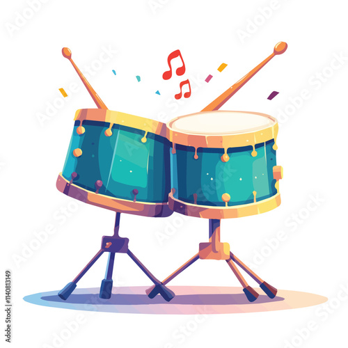 Illustration of drums and drums